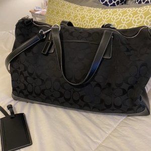 Coach Black Weekend Duffel Bag Signature Canvas